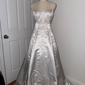 Couture Vintage White Beaded Bridal Gown